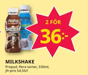 Bingebyhallen PROPUD Milkshake erbjuda