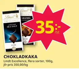 Bingebyhallen LINDT EXCELLENCE Chokladkaka erbjuda