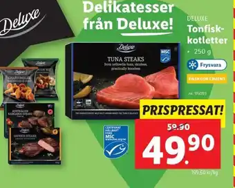 Lidl DELUXE Tonfisk- kotletter erbjuda