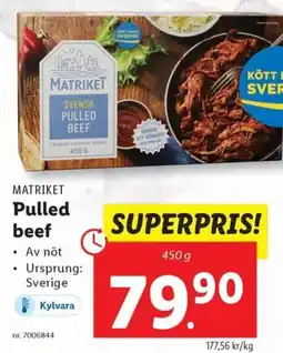 Lidl MATRIKET Pulled beef erbjuda