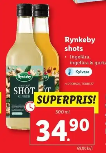 Lidl Rynkeby shots erbjuda