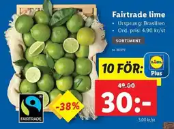 Lidl Fairtrade lime erbjuda