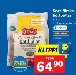 Lidl SCAN färska köttbullar erbjuda