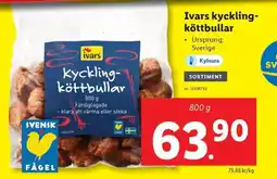 Lidl Ivars kyckling- köttbullar erbjuda