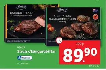 Lidl DELUXE Struts-/kängurubiffar erbjuda