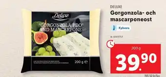 Lidl Deluxe Gorgonzola- och mascarponeost erbjuda