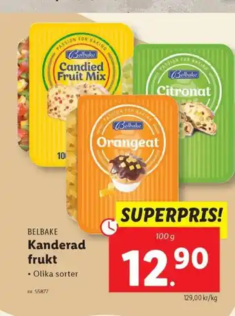 Lidl BELBAKE Kanderad frukt erbjuda