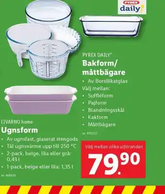 Lidl PYREX DAILY* Bakform/ måttbägare erbjuda