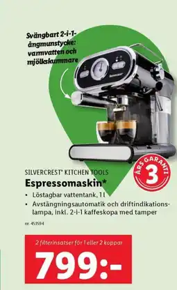 Lidl SILVERCREST KITCHEN TOOLS Espressomaskin* erbjuda