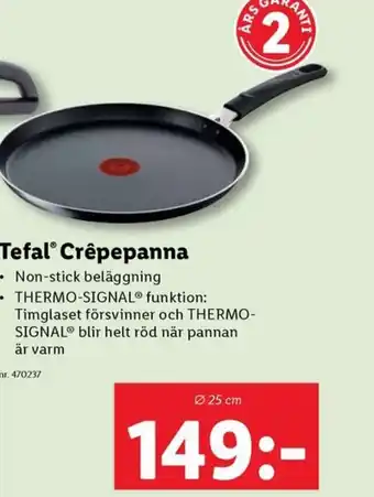 Lidl Tefal Crêpepanna erbjuda