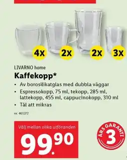 Lidl LIVARNO home Kaffekopp* erbjuda