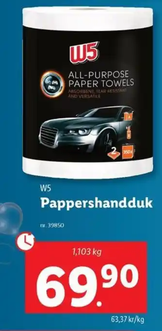 Lidl W5 Pappershandduk erbjuda