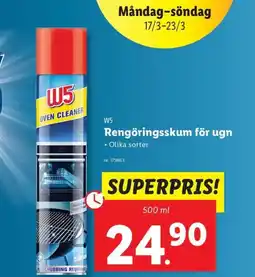 Lidl W5 Rengöringsskum för ugn erbjuda