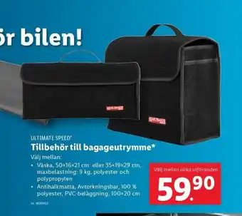 Lidl ULTIMATE SPEED® Tillbehör till bagageutrymme* Välj mellan: erbjuda