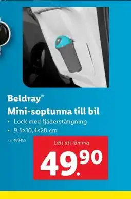 Lidl Beldray Mini-soptunna till bil erbjuda