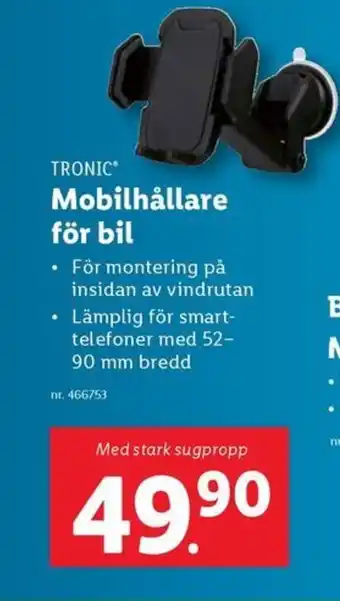 Lidl TRONIC Mobilhållare för bil erbjuda