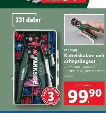 Lidl PARKSIDE Kabelskalare och crimptångset erbjuda