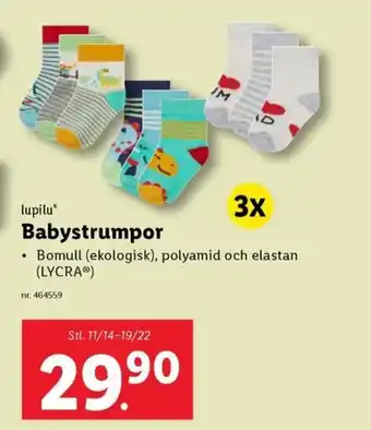 Lidl lupilu Babystrumpor erbjuda