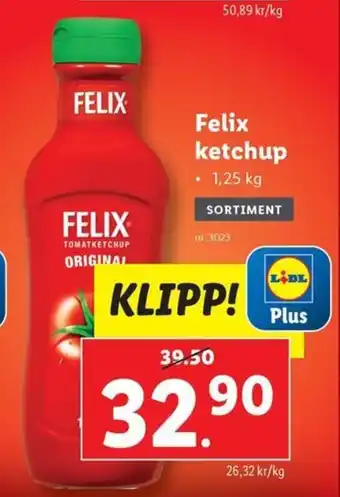 Lidl Felix ketchup erbjuda