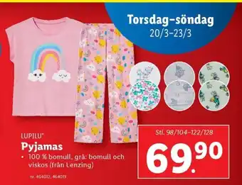 Lidl LUPILU Pyjamas erbjuda