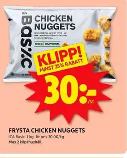 ICA Kvantum ICA Frysta chicken nuggets erbjuda