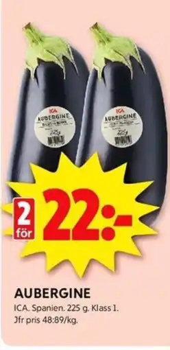 ICA Kvantum Aubergine erbjuda