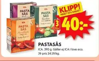 ICA Kvantum ICA Pastasås erbjuda