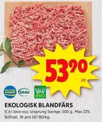 ICA Kvantum Ekologisk blandfärs erbjuda