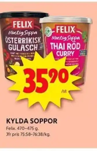 ICA Kvantum FELIX Kylda soppor erbjuda