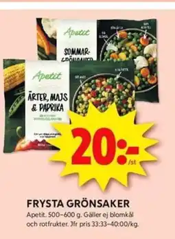 ICA Kvantum APETIT Frysta grönsaker erbjuda