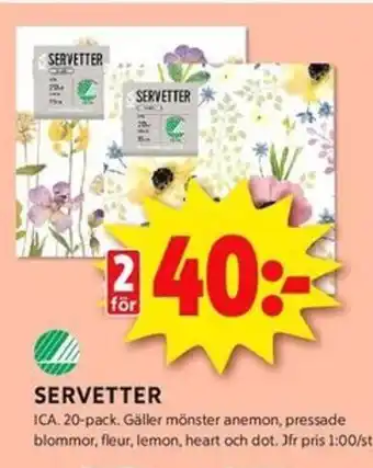 ICA Kvantum ICA Servetter erbjuda