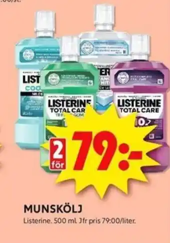 ICA Kvantum LISTERINE Munskölj erbjuda