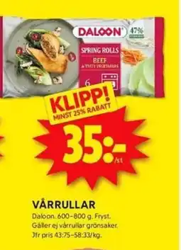 ICA Kvantum DALOON Vårrullar erbjuda