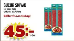 Din Mat Sucuk skivad erbjuda