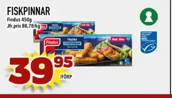 Din Mat FINDUS Fiskpinnar erbjuda