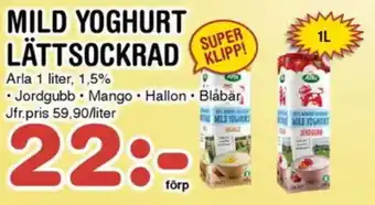 Nya Pulsen ARLA Mild yoghurt lättsockrad erbjuda