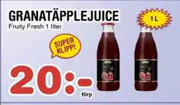 Nya Pulsen Granatäpplejuice Fruity Fresh erbjuda