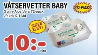 Nya Pulsen Våtservetter baby erbjuda