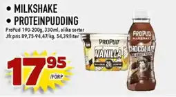 Nya Pulsen PROPUD Milkshake • proteinpudding erbjuda