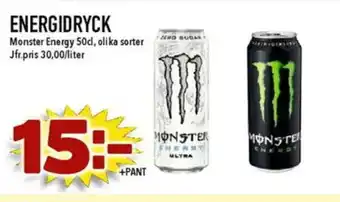 Nya Pulsen MONSTER Energidryck erbjuda