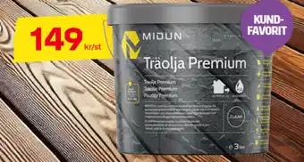 Byggmax MIDUN Träolja Premium erbjuda