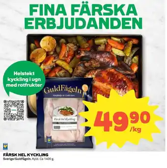 Coop Färsk hel kyckling erbjuda