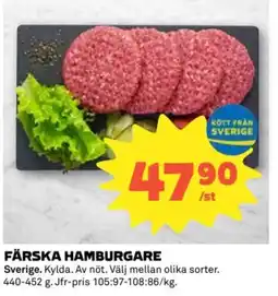 Coop Färska hamburgare erbjuda