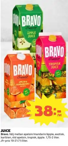 Coop BRAVO Juice erbjuda