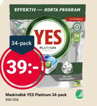 Office Depot Maskindisk YES Platinum 34-pack erbjuda