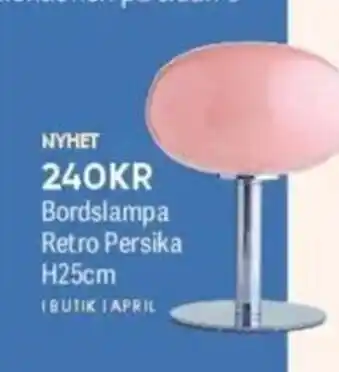 DollarStore NYHET Bordslampa Retro Persika H25cm erbjuda