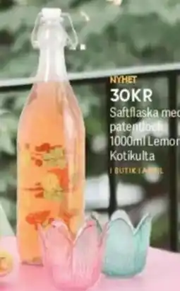 DollarStore Saftflaska med patentlock 1000ml Lemon Kotikulta erbjuda