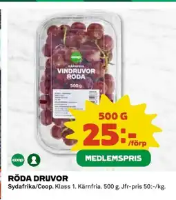 Coop Röda druvor erbjuda