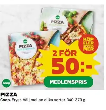 Coop PIZZA Coop. Fryst. Välj mellan olika sorte. erbjuda