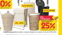 Rusta Tvättförvaring Olika storlekar, material, färger och mönster. erbjuda